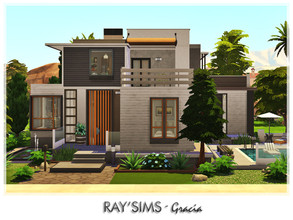 Sims 4 — Gracia by Ray_Sims — This house fully furnished and decorated, without custom content. This house has 3 bedroom