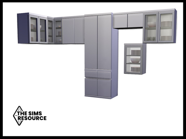 Sims 4 — Snowbird Kitchen Cabinet by seimar8 — Maxis match white kitchen cabinet Base Game