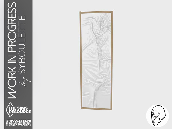 Sims 4 — Plastic wall protection (short height) by Syboubou — This is a plastic protection for the wall. Available in all