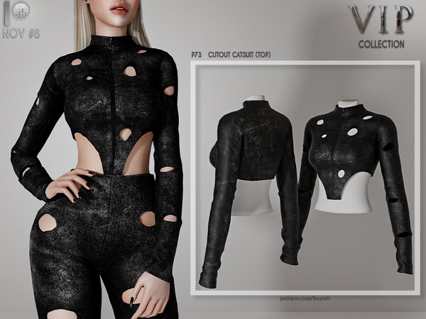 Sims 4 —  [PATREON]  (Early Access) CUTOUT CATSUIT (TOP) P73 by busra-tr — 10 colors Adult-Elder-Teen-Young Adult For