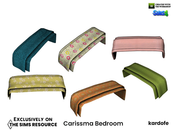Sims 4 — Carissma Bedroom_Blanket by kardofe — Folded blanket, to put on the bed, in six different options