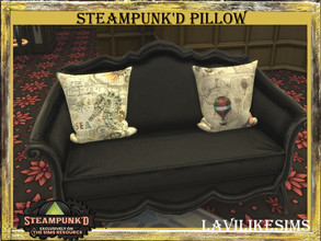 Sims 4 — Steampunked Pillow set by lavilikesims — A recolour of a pillow/cushion for any steampunker Mesh needed *see
