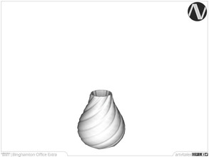 Sims 3 — Binghamton Vase Wavy Short by ArtVitalex — Office And Study Room Collection | All rights reserved | Belong to