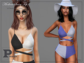 Sims 4 — Modern Swim Top by pizazz — Modern Swim Top for your sims 4 games. the image above was taken in-game so that you