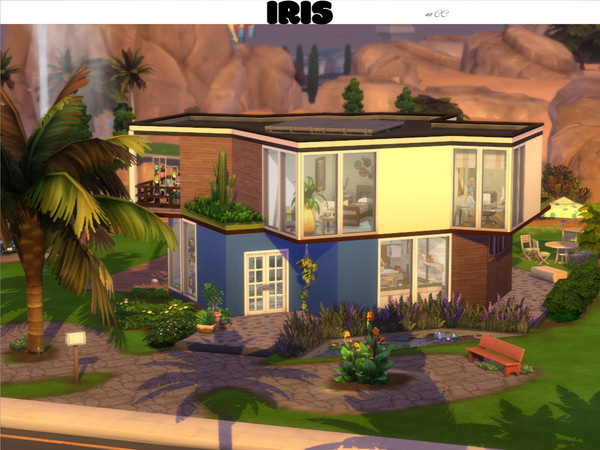 Sims 4 — Iris by ruja2 — Iris is a complete home for a small family. It has all the necessary comforts, with two bedrooms