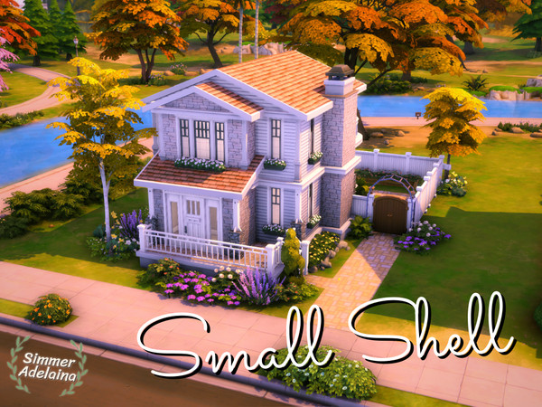 Sims 4 — Small Shell  by simmer_adelaina — Another shell, small, cozy and intimate. This build is suitable for one or two