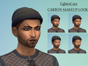 Sims 4 — Carbon Eyeshadow by Ughitscara — Trad goth masc eyeshadow in 5 shades