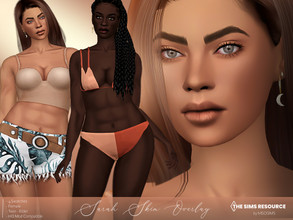 Sims 4 — Sarah Skin Overlay by MSQSIMS — This soft muscular skin overlay with cleavage is available in 4 strengths.