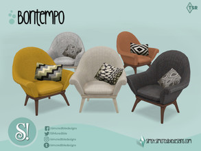 Sims 4 — Bontempo Armchair by SIMcredible! — by SIMcredibledesigns.com available at TSR 7 colors variations