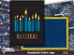 Sims 4 — Hanukkah festive rugs by evi — Festive decorated rugs