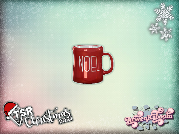 Sims 4 — TSR Christmas 2021 Country Christmas Deco - Cup Red by ArwenKaboom — Base game Christmas clutter made for the