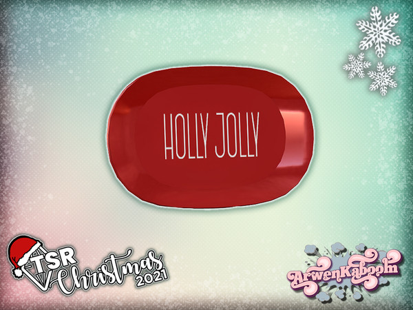 Sims 4 — TSR Christmas 2021 Country Christmas Deco - Plate 2 by ArwenKaboom — Base game Christmas clutter made for the