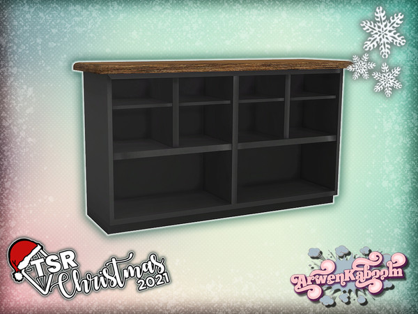 Sims 4 — TSR Christmas 2021 Country Christmas Dining - Side Table by ArwenKaboom — Base game side table made for TSR
