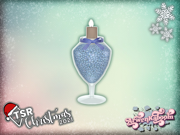 Sims 4 — TSR Christmas 2021 Colorful Christmas Deco - Candle Jar 3 by ArwenKaboom — Base game Colorful Christmas clutter