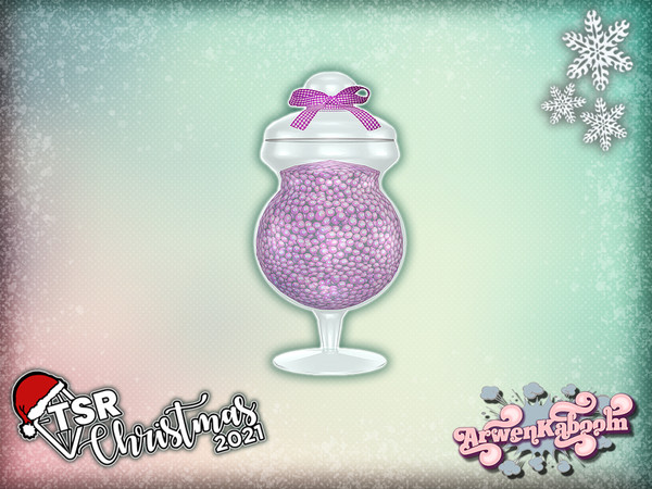 Sims 4 — TSR Christmas 2021 Colorful Christmas Deco - Jar 1 by ArwenKaboom — Base game Colorful Christmas clutter made