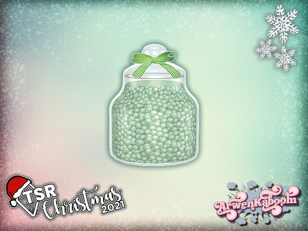 Sims 4 — TSR Christmas 2021 Colorful Christmas Deco - Jar 2 by ArwenKaboom — Base game Colorful Christmas clutter made
