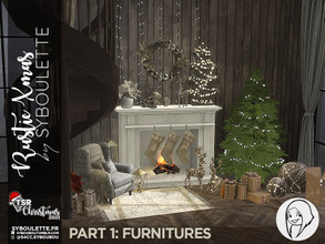 Sims 4 — TSR Christmas 2021 - Rustic Xmas - Part 1: Furnitures by Syboubou — This is a special christmas set for everyone