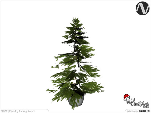 Sims 4 — TSR Christmas 2021 | Kendry Christmas Tree Unadorned by ArtVitalex — Christmas Collection | All rights reserved