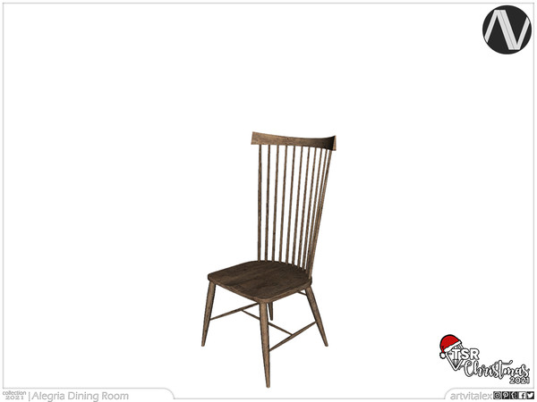 Sims 4 — TSR Christmas 2021 | Alegria Dining Chair by ArtVitalex — Christmas Collection | All rights reserved | Belong to