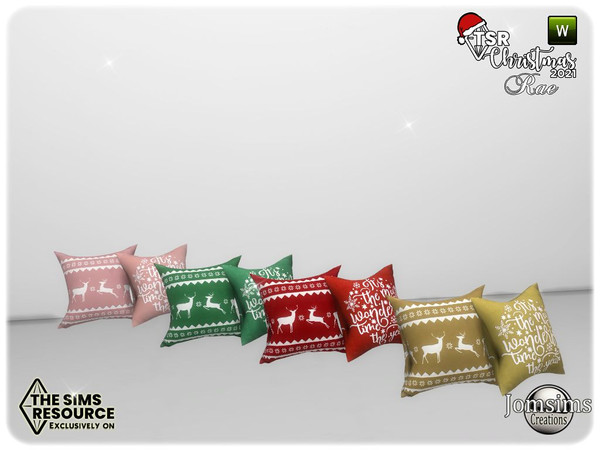 Sims 4 — TSR 2021 Christmas Collection country rae cushions for sofa by jomsims — TSR 2021 Christmas Collection country