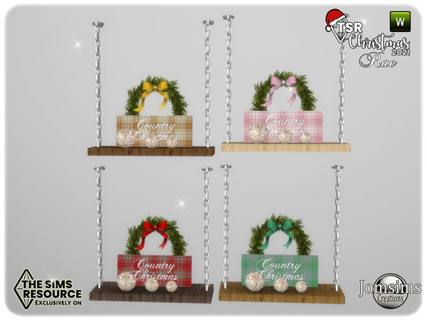 Sims 4 — TSR 2021 Christmas Collection country rae deco for wall by jomsims — TSR 2021 Christmas Collection country rae