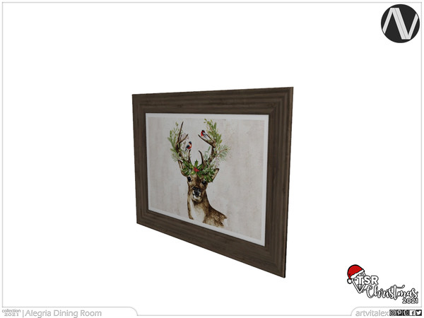 Sims 4 — TSR Christmas 2021 | Alegria Painting by ArtVitalex — Christmas Collection | All rights reserved | Belong to