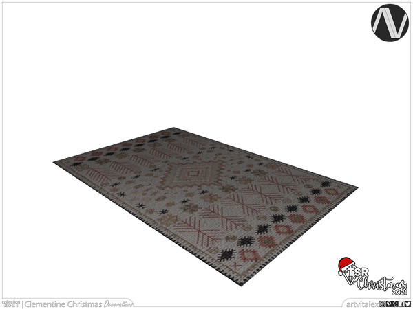 Sims 4 — TSR Christmas 2021 | Clementine Rug by ArtVitalex — Christmas Collection | All rights reserved | Belong to 2021