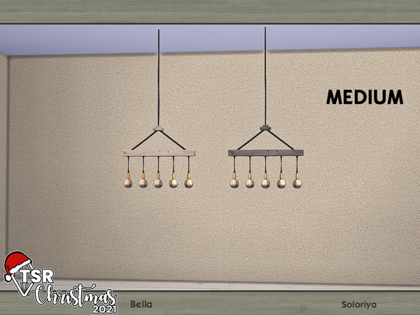 Sims 4 — TSR Christmas 2021. Bella. Ceiling Light, medium by soloriya — Ceiling Light, medium. Part of Bella set. 2 color