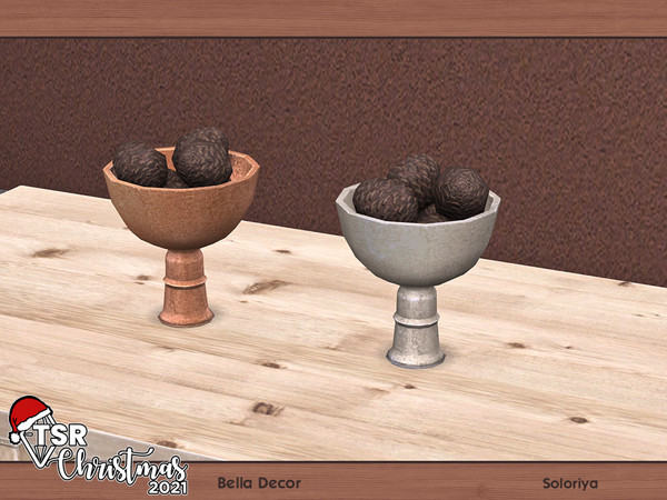 Sims 4 — TSR Christmas 2021. Bella Decor. Cedar Cones by soloriya — Cedar cones. Part of Bella Decor set. 2 color