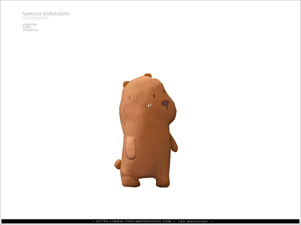 Sims 4 — Valeria kidsroom - Bear by Severinka_ — Bear (fabric primitive toy, pillow) From the set 'Valeria kidsroom