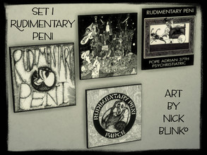 Sims 4 — Rudimentary Peni Album Frames- Set 1 by kioko_koffin — Rudimentary Peni albums for your sims! My favorite band,