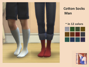 Sims 4 — ws Man Cotton Socks - RC by watersim44 — Man Cotton Socks recolor ~ in 12 swatches ~ Teen to Elder ~ Athletic,