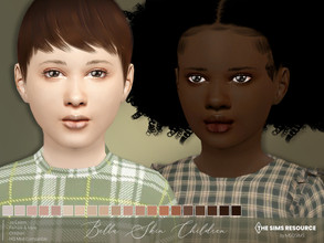 Sims 4 — Bella Skin Children by MSQSIMS — This skin for children is available in 20 colors from light to dark. It is