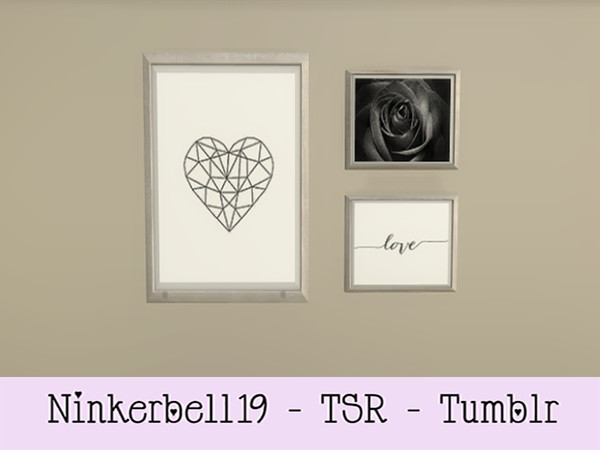 Sims 4 — aria livingroom prints by Ninkerbell19 — wooden framed paintings 8 swatches