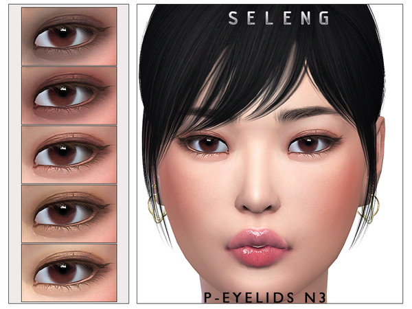 Sims 4 — P-Eyelids N3 [Patreon] by Seleng — HQ compatible eyelids with 63 colours. Allowed for both genders, teen to