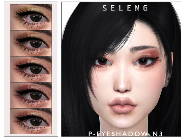 Sims 4 — P-Eyeshadow N3 [Patreon] by Seleng — The eyeshadow has 16 colours and HQ compatible. Allowed for teen, young