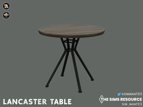 Sims 4 — Lancaster Dining Table by sim_man123 — A small round dining table, perfect for sims with limited space!