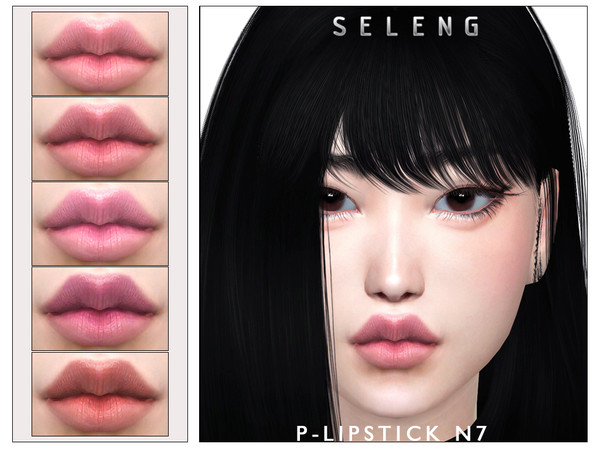 Sims 4 — P-Lipstick N7 [Patreon] by Seleng — The lipstick has 20 colours and HQ compatible. Allowed for teen, young
