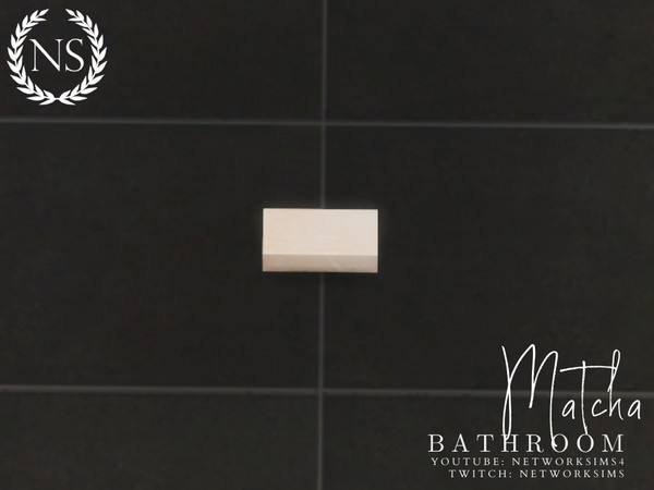 Sims 4 — Matcha Bathroom - Bar Soap by networksims — A small bar of soap.