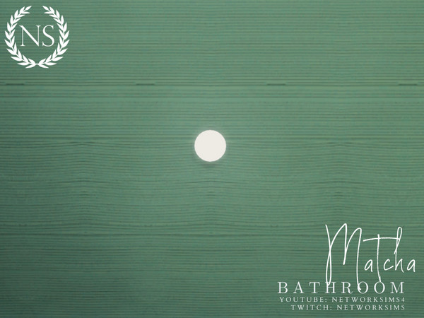 Sims 4 — Matcha Bathroom - Wall Lamp by networksims — A simple, round wall light.