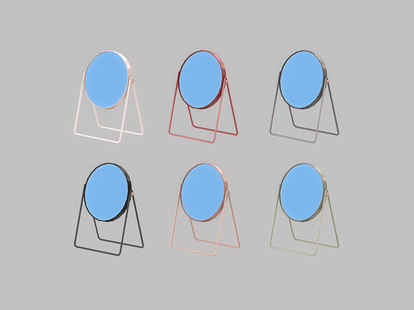 Sims 4 — Bathroom Jaime Table Mirror by ung999 — Bathroom Jaime Table Mirror Color Options : 6