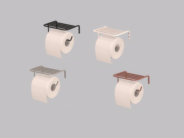Sims 4 — Bathroom Jaime Toilet Paper Holder by ung999 — Bathroom Jaime Toilet Paper Holder Color Options : 4 Located at :