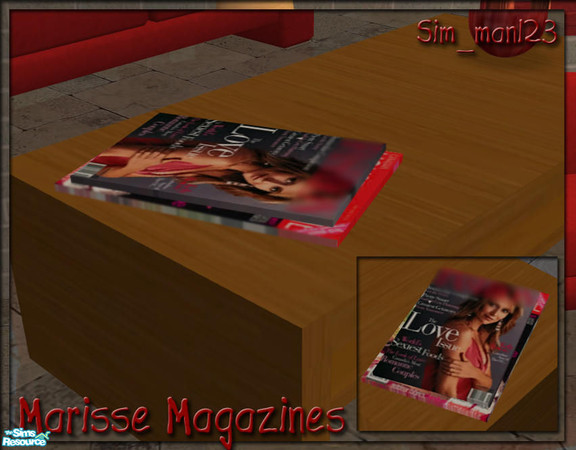 Sims 2 — Marisse Living Room - Magazines by sim_man123 — Decorative Magazines from my Marisse Living Room set.