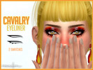 Sims 4 — CAVALRY Eyeliner by rowedon — Winged eyeliner, 2 swatches/styles.