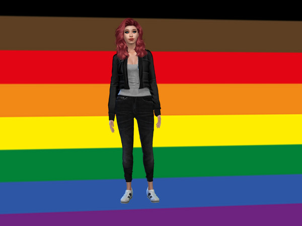 Sims 4 — Alternative LGBTQ+ Pride Flag CAS Background by BribedParrot — Alternative LGBTQ+ Pride Flag CAS Background The