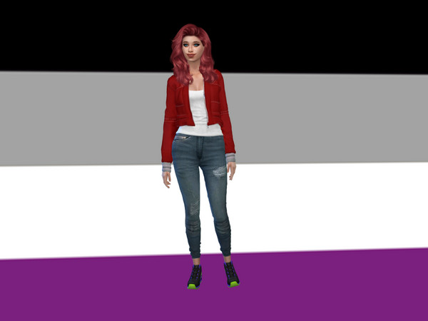 Sims 4 — Asexual Pride Flag CAS Background by BribedParrot — Asexual Pride Flag CAS Background For people who experience