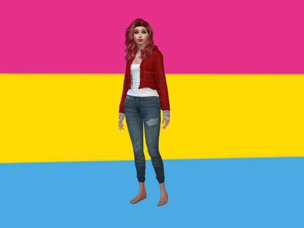 Sims 4 — Pansexual Pride Flag CAS Background by BribedParrot — Pansexual Pride Flag CAS Background For people who are