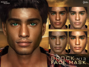 Sims 4 — Brock Face Mask N13 by MagicHand — Realistic male face mask (5 shades) - HQ compatible. Preview - CAS thumbnail