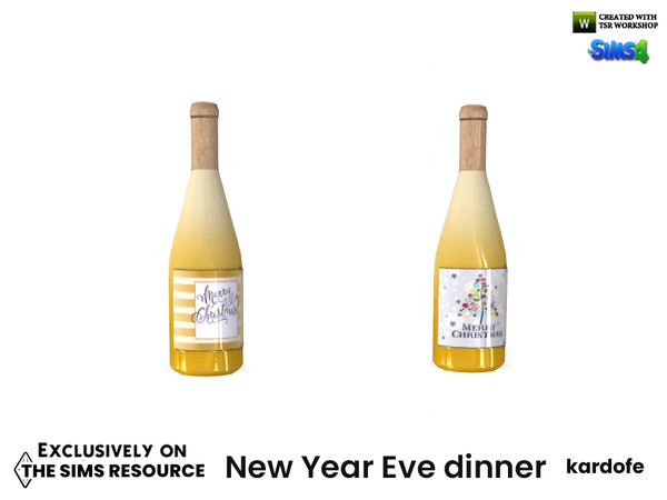 Sims 4 — New Year Eve dinner_Bottle by kardofe — Non-alcoholic champagne bottle, decorative, in two different options