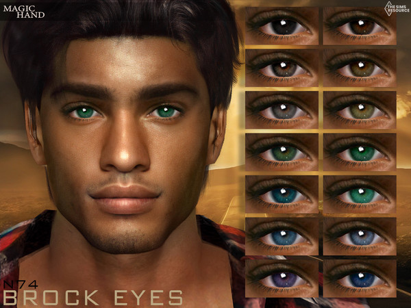 Sims 4 — Brock Eyes N74 by MagicHand — Realistic eyes for males and females in 16 colors - HQ Compatible Preview - CAS